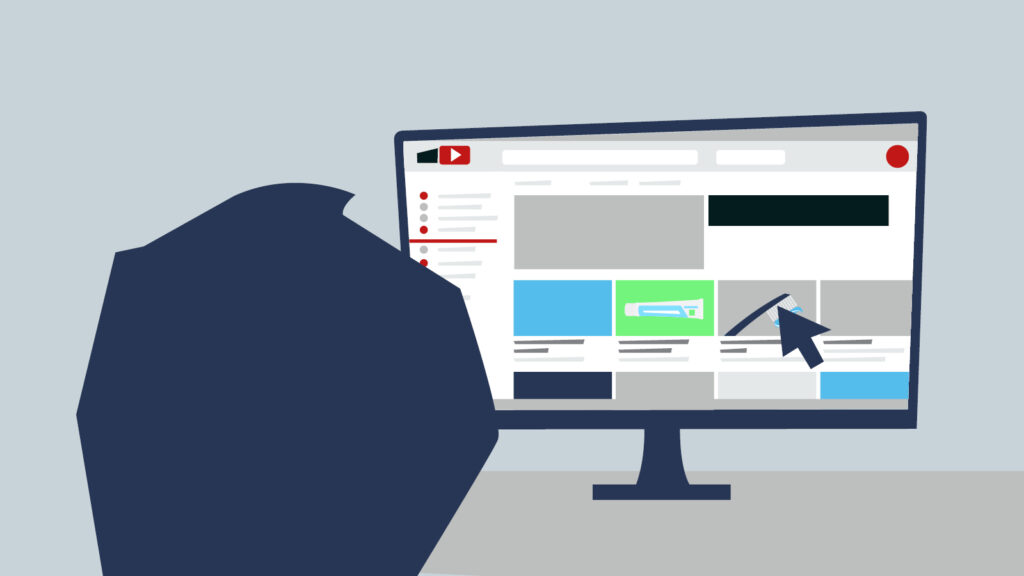 Mann sucht im Internet nach Lösungen für sein Problem