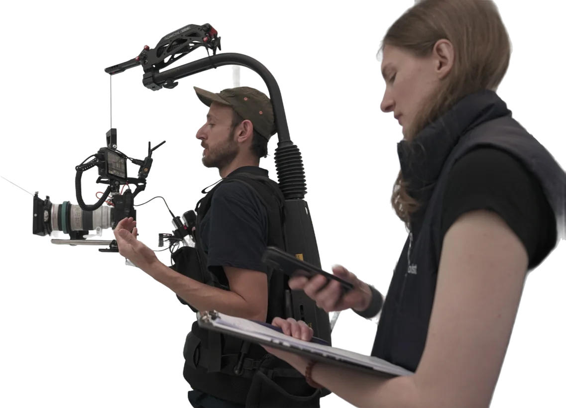 Kamerateam von videoboost mit Cinema-Rig beim Dreh