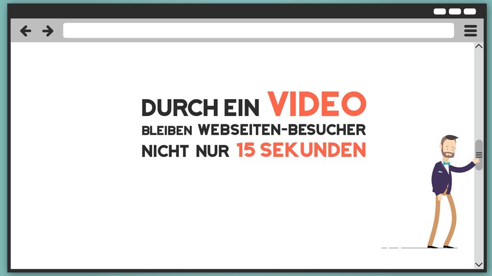 Szene aus dem Video: Durch ein Video bleiben Webseiten-Besucher länger