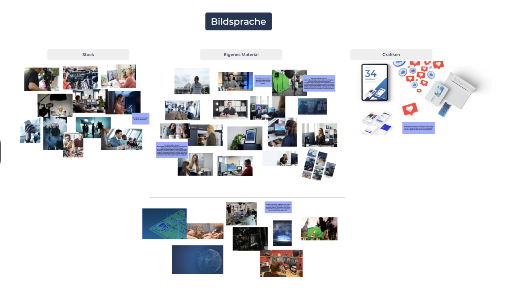 Beispiele der videoboost Bildsprache